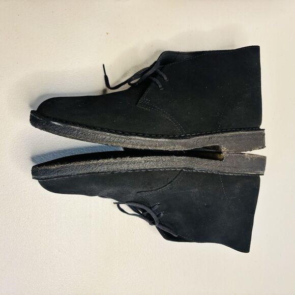 Clarks Desert Boot 12 M Men's Chukka Black Charles F. Stead Leather Upper W/Box - Picture 6 of 16